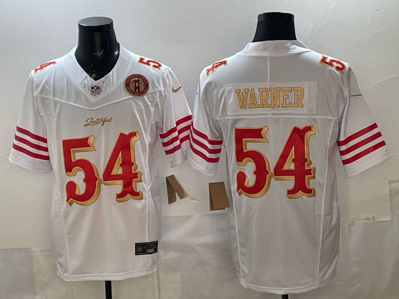 Men 2026 San Francisco 49ers #54 Warner White 5th generations Nike Limited NFL Jersey style 005->san francisco 49ers->NFL Jersey